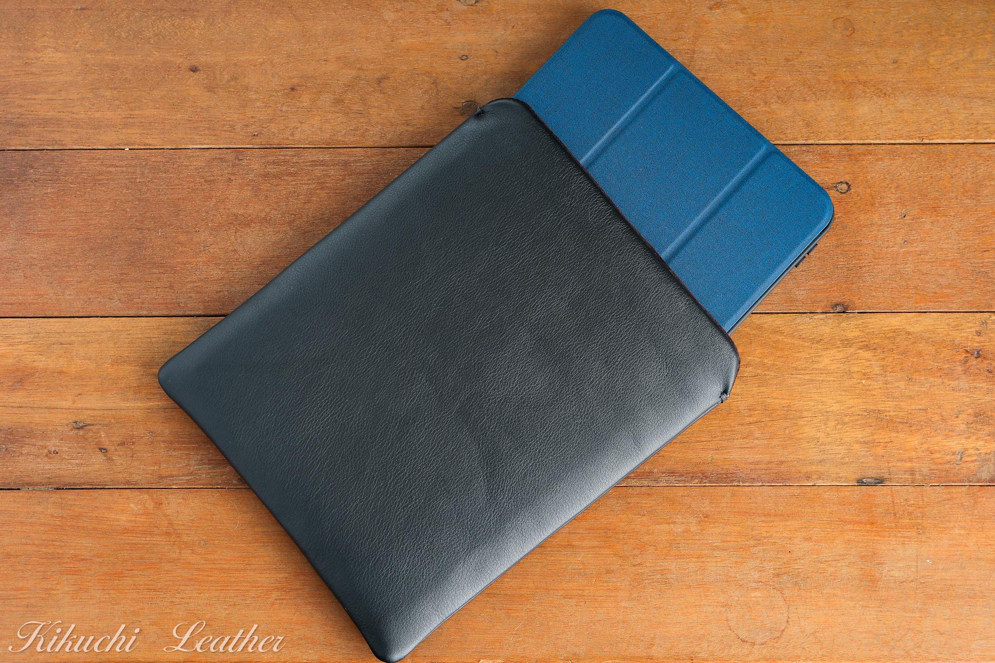 《WATERPROOF LEATHER》本革レザースリーブケース iPad 11/10.9インチ（ブラック） | 2枚目