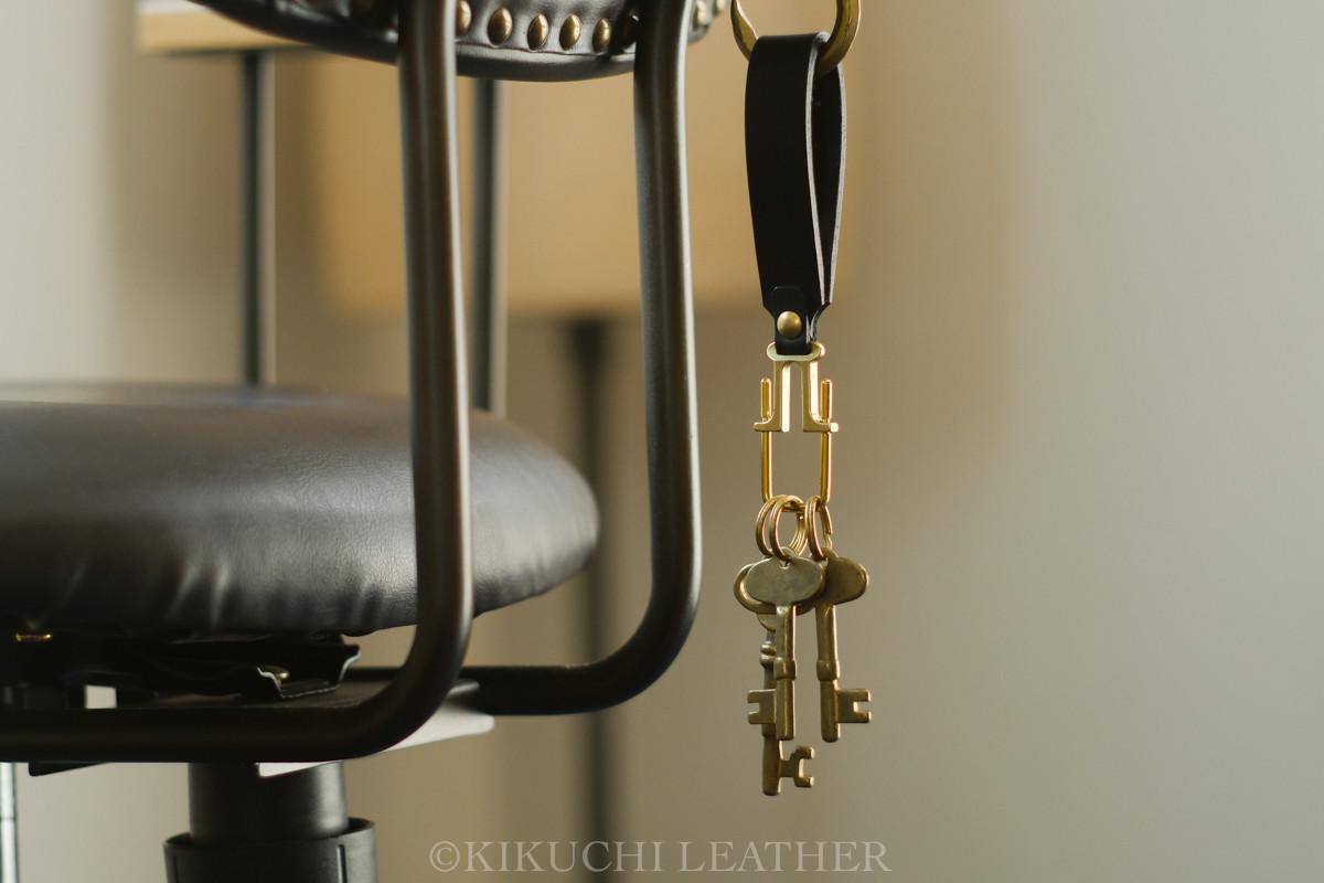 一点もの《Italian Leather》Leather Key Holder　ブラック　LE134 | 4枚目
