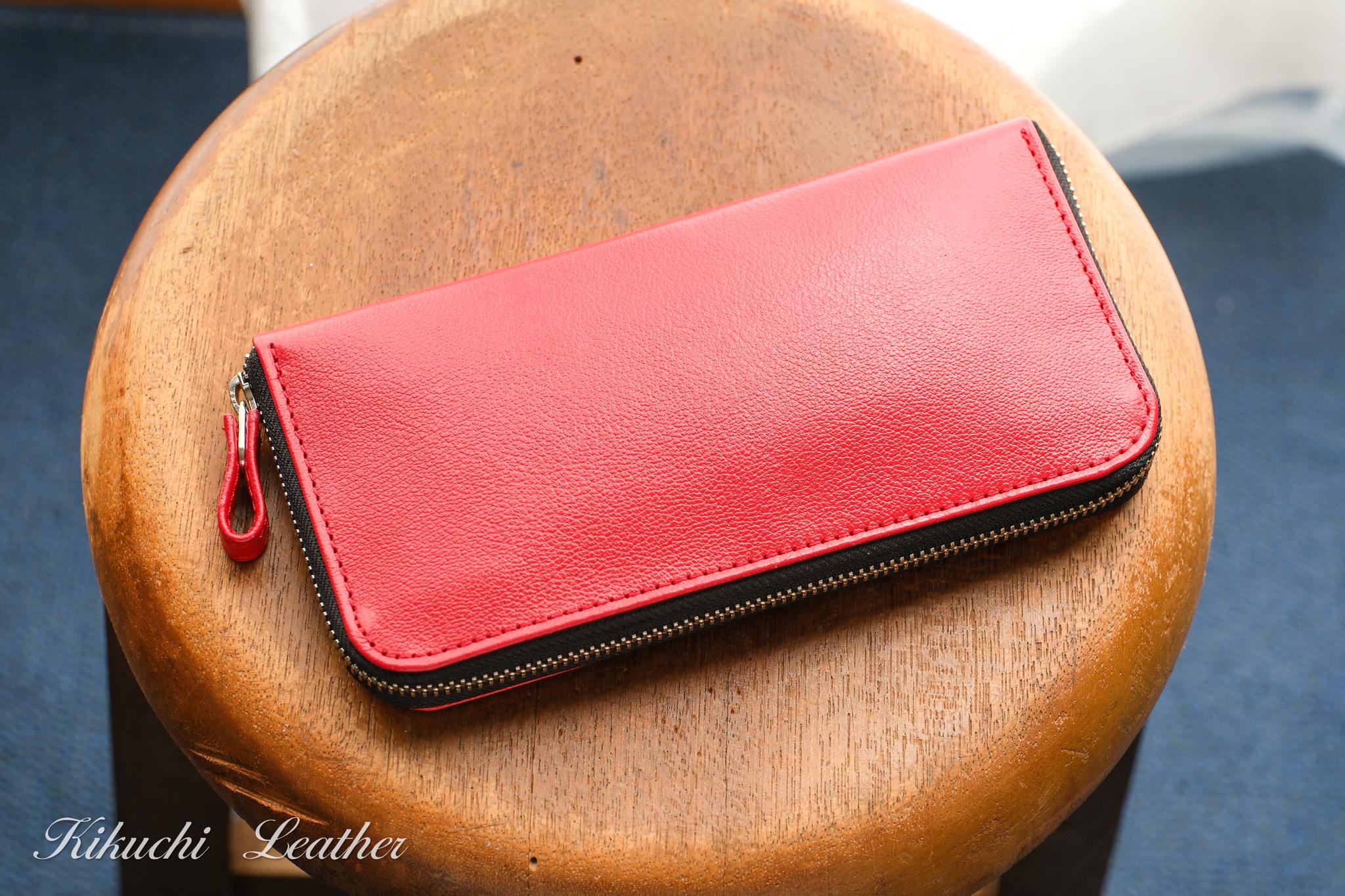 一点もの《CHLOE》◇ラウンドファスナー長財布　レッド　LE138 | 2枚目