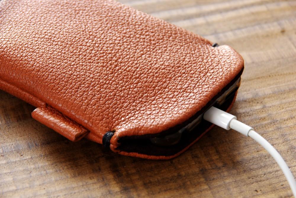 一点もの《RUSSETY》レザースリーブケース Regular iPhone・スマホケース サックスブルー le081 | 9枚目