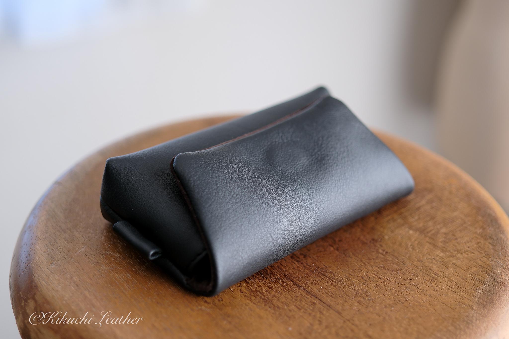 《WATERPROOF LEATHER》コンパクトカメラ用レザーカメラケース Large ブラック | 2枚目