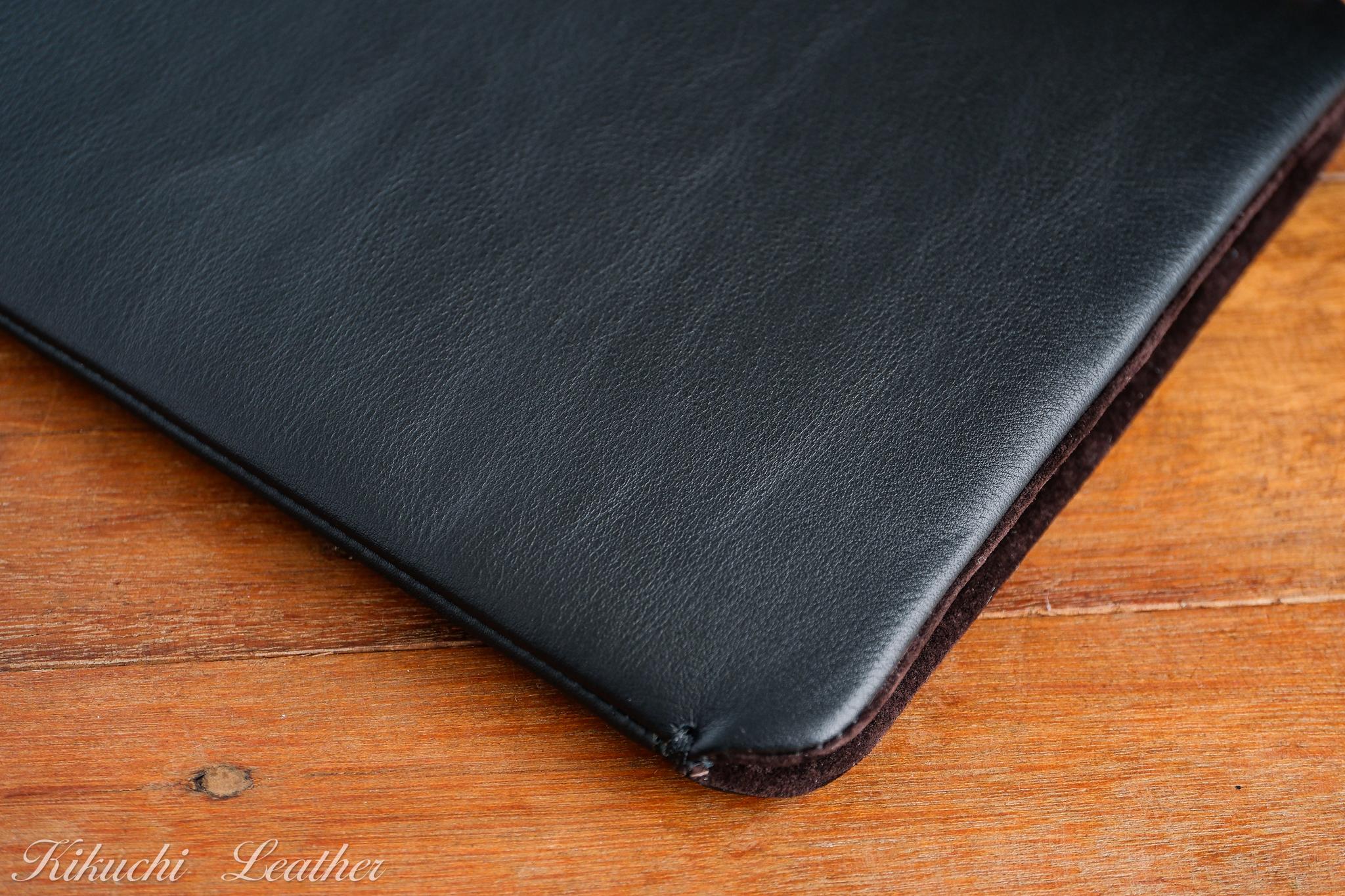 《WATERPROOF LEATHER》本革レザースリーブケース iPad Pro /Air 12.9・13 インチ 黒 | 2枚目