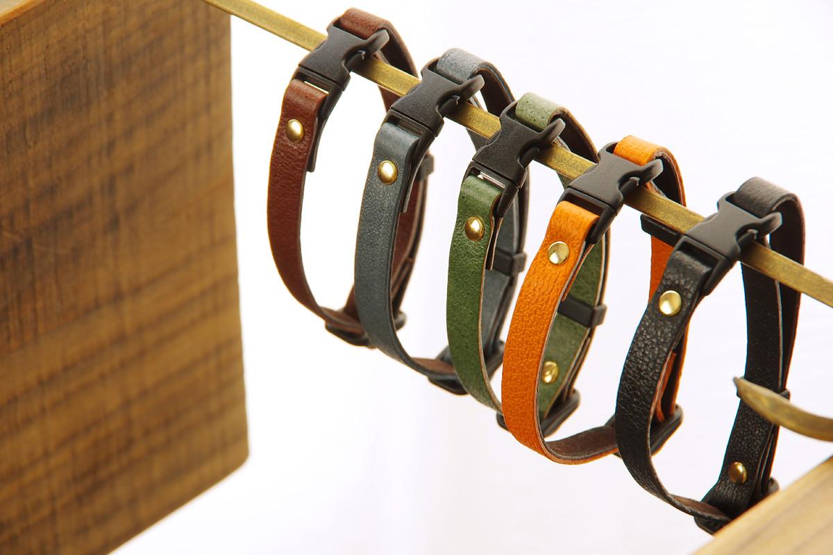 一点もの《RUSSETY》Soft leather cat collar やさしい革の猫用首輪 ブラック LE132 | 7枚目