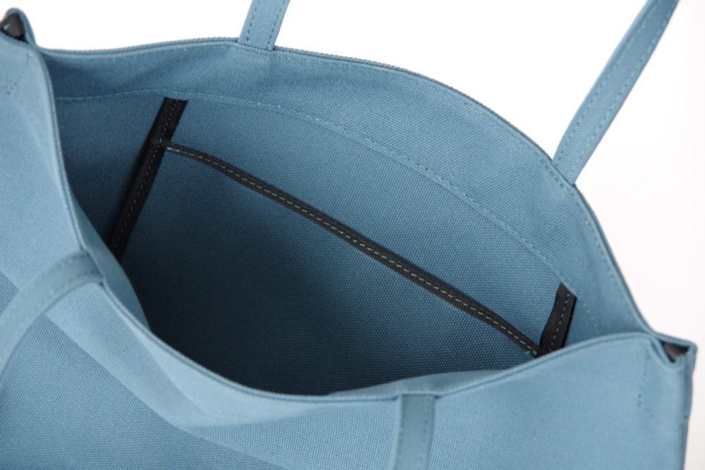 一点もの《Canvas》Simple tote Bag ミネラルブルー LE153 | 6枚目